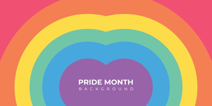 Pride Month Banner Pride Month Background On Pride Month Colorful Rainbow Concept LGBT vector