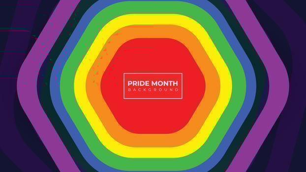 Pride Month Banner, Pride Month Background On Pride Month Colorful Rainbow Concept LGBT vector