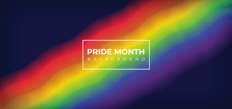 Pride Month Banner, Pride Month Background On Pride Month Colorful Rainbow Concept LGBT vector