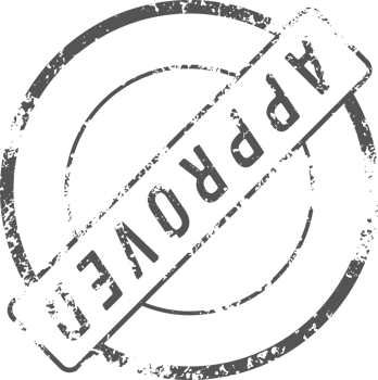 Approved stamp mark png illustration