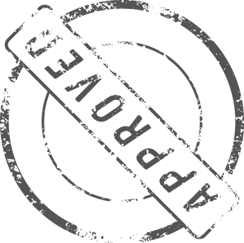 Approved stamp mark png illustration