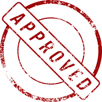 Approved stamp mark png illustration
