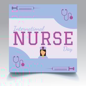 International Nurse Day Template Design vector