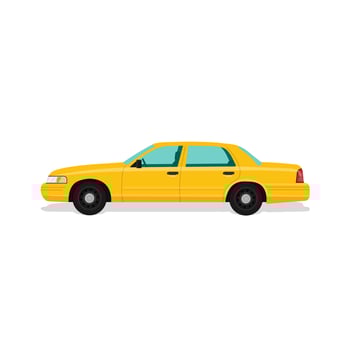 Taxi yellow car cab. vector