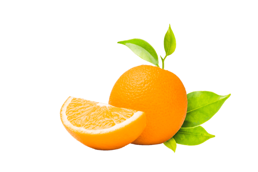 Orange fruit on white background png