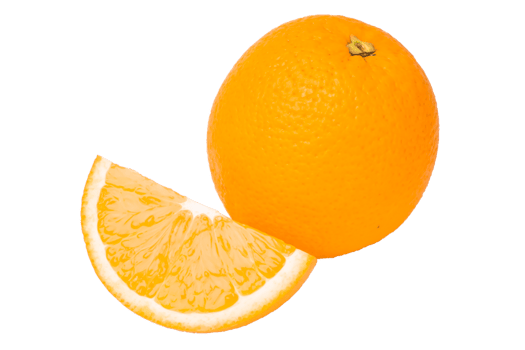 Orange fruit on white background png