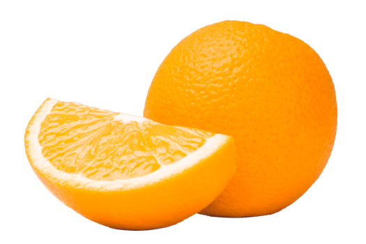 Orange fruit on white background png