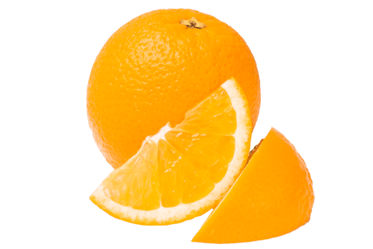 Orange fruit on white background png