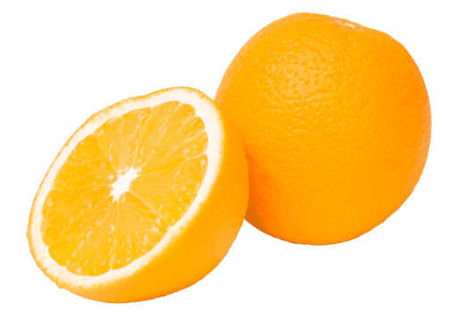Orange fruit on white background png
