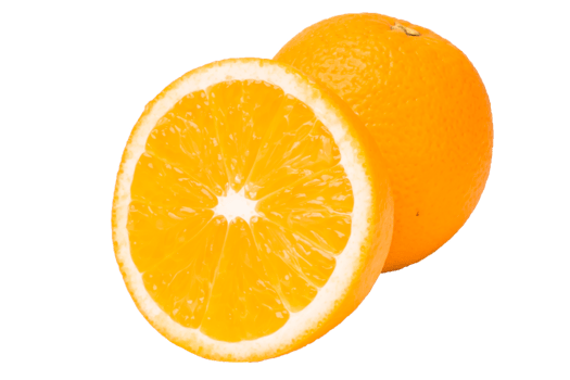 Orange fruit on white background png
