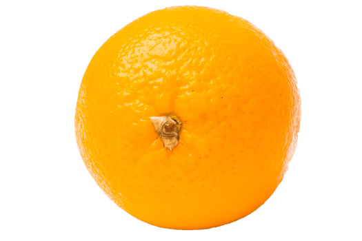Orange fruit on white background png