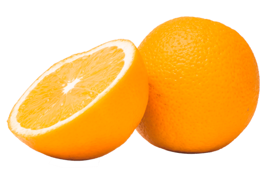 Orange fruit on white background png