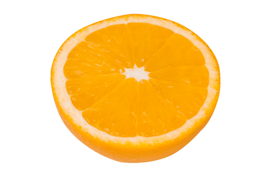 Orange fruit on white background png