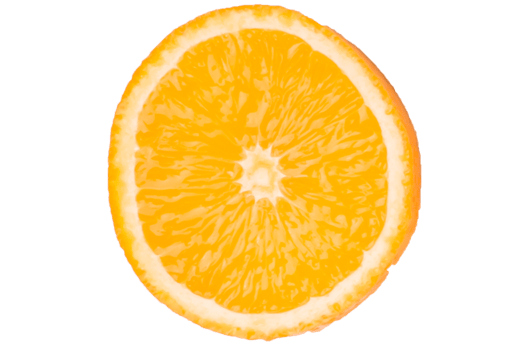 Orange fruit on white background png