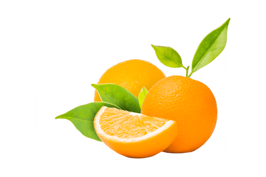 Orange fruit on white background png