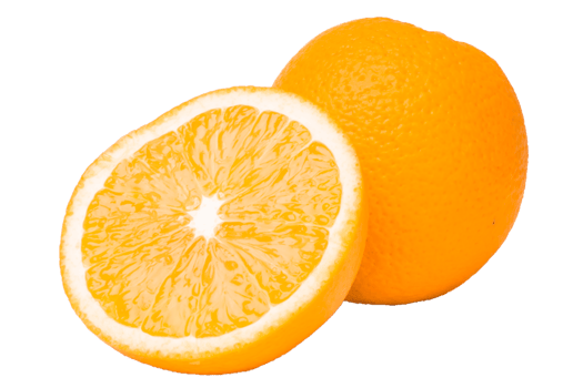 Orange fruit on white background png