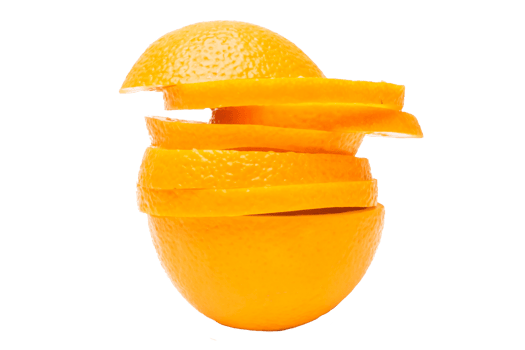 Orange fruit on white background png
