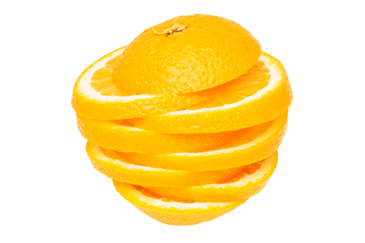 Orange fruit on white background png