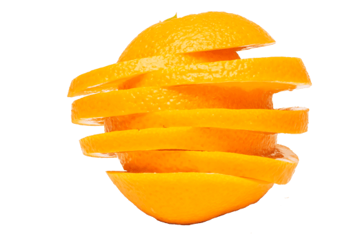 Orange fruit on white background png