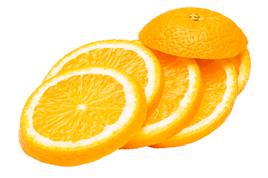 Orange fruit on white background png