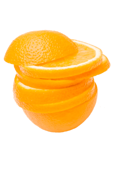 Orange fruit on white background png