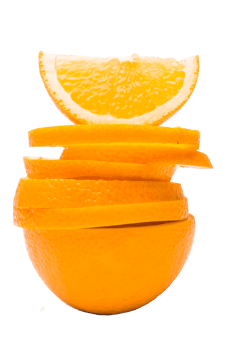 Orange fruit on white background png