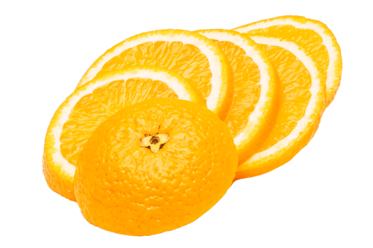 Orange fruit on white background png