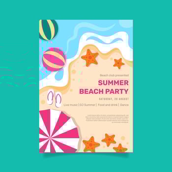 Summer party poster template. - Vector. vector