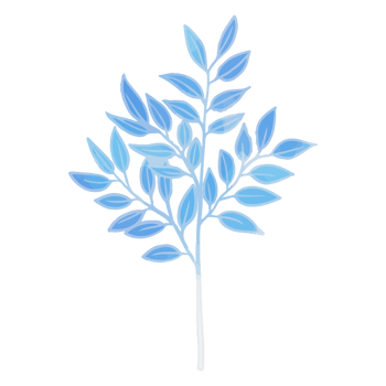 Watercolor Leaf, Blue leaves clipart png