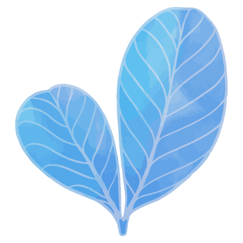 Watercolor Leaf, Blue leaves clipart png