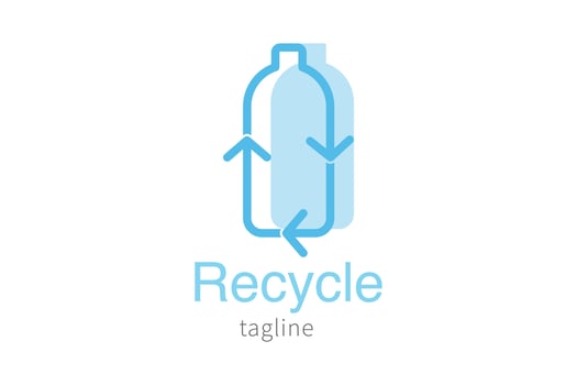 Recycle Organic Bottle Logo Icon Graphic Design vector