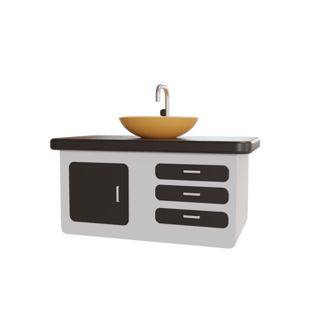 3d Illustration Object icon sink png