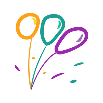 Vector illustration of colorful balloons for celebration party