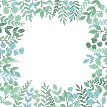 Bright frame made of colorful leaves. Concept for design of invitations, greeting cards and wallpapers. Isolated on white background. vector