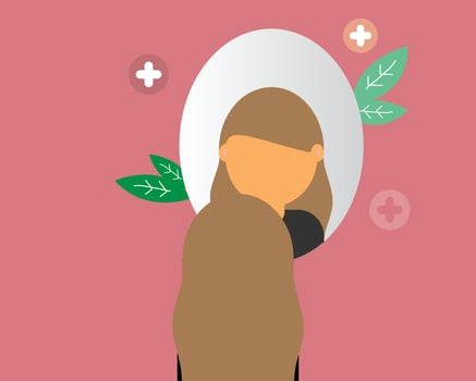 self compassion to forgive yourself vector