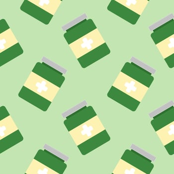 medicine or drug seamless pattern flat design vector illustration