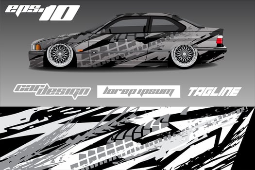 Race car livery design vector