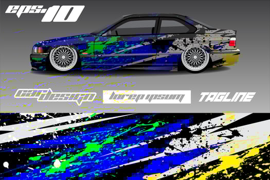 Race car livery design vector