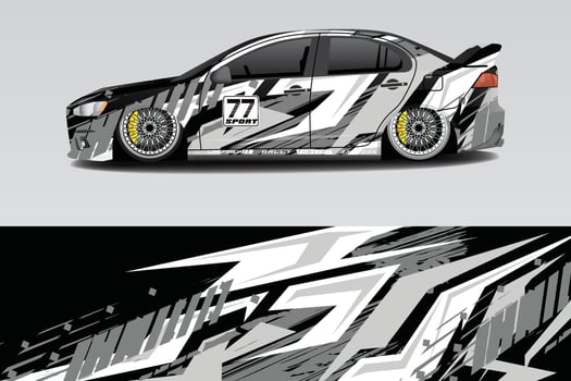 Race car livery design vector