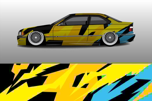 Race car livery design vector