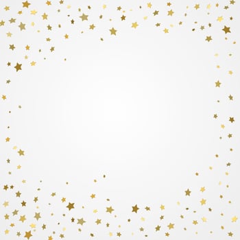 Gold 3d stars on transparent background vector