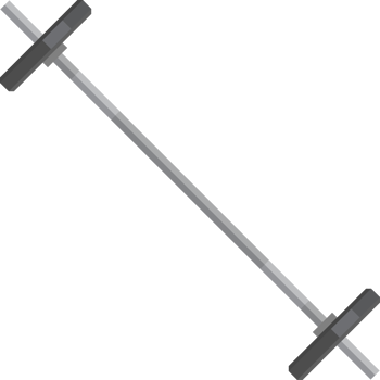 Barbell in flat style png illustration