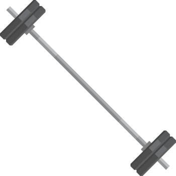 Barbell in flat style png illustration