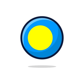 Palau Flag Icon vector