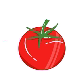 Cute vegetable tomato vector