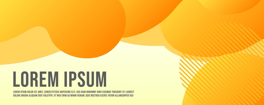 fun and dynamic abstract liquid banner for landing page web or print element vector