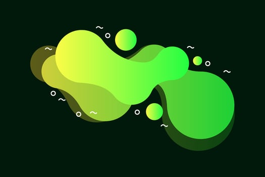Colorful Gradient Yellow and Green Liquid Banner Template vector