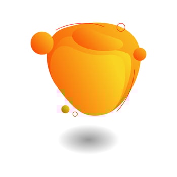 Abstract Orange Liquid Banner Template vector