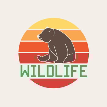 illustration vector graphic of bear,wildlife,suitable for background,banner,poster.