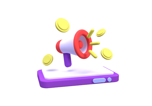 Social media digital marketing communication illustration background 3D render icon for business png